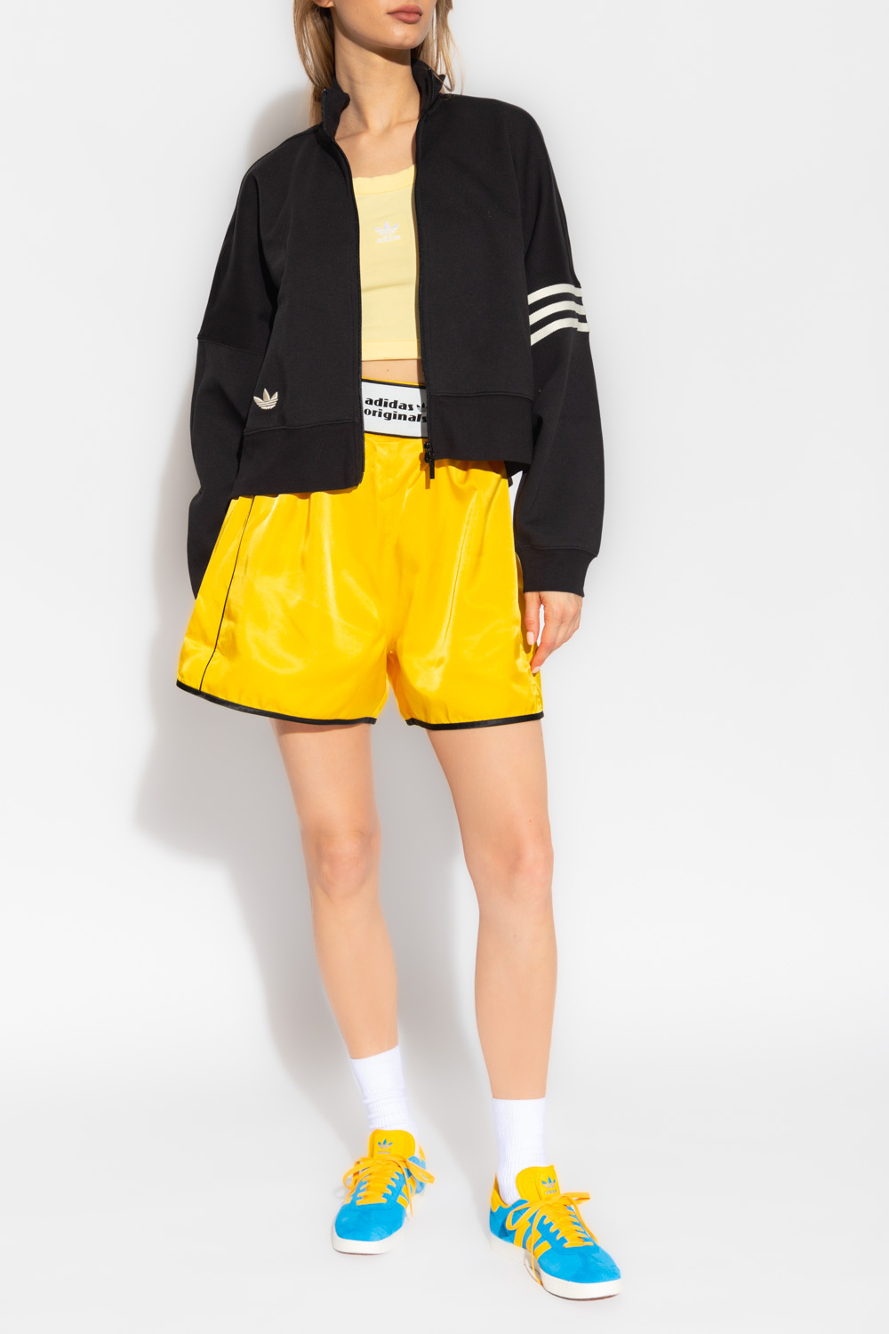 Adidas originals yellow outlet shorts